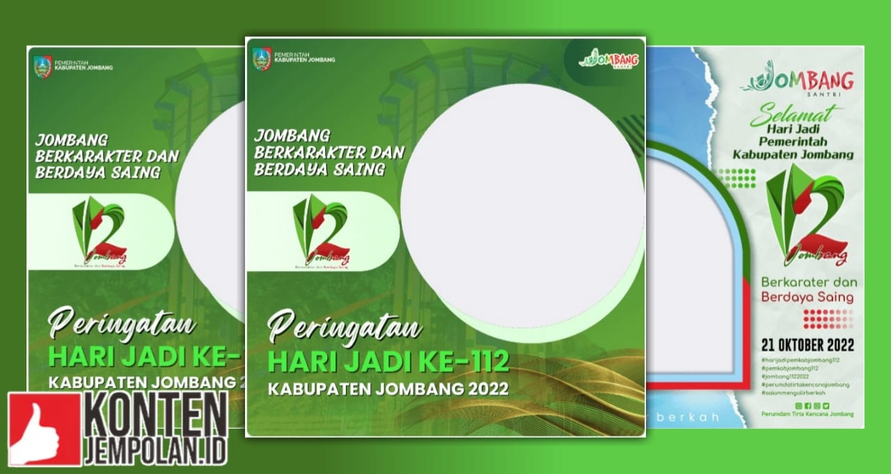 Twibbon HUT Kabupaten Jombang 2022 ke-112 Tahun