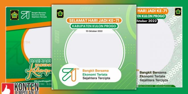 Twibbon HUT Kabupaten Kulon Progo 2022 ke-71 Tahun