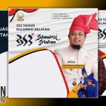 Twibbon HUT Provinsi Sulawesi Selatan 2022 ke-353 Tahun