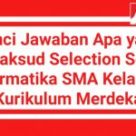 Kunci Jawaban Apa yang dimaksud Selection Sort? Informatika SMA Kelas 10 Kurikulum Merdeka