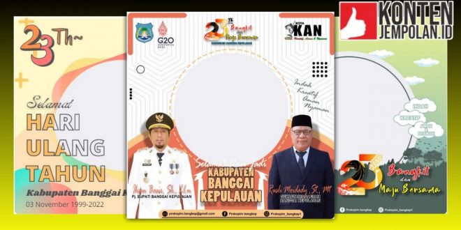 Twibbon HUT Kabupaten Banggai Kepulauan 2022 ke-23 Tahun
